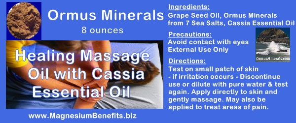 Ormus Minerals Healing Massage Oil with Cassia